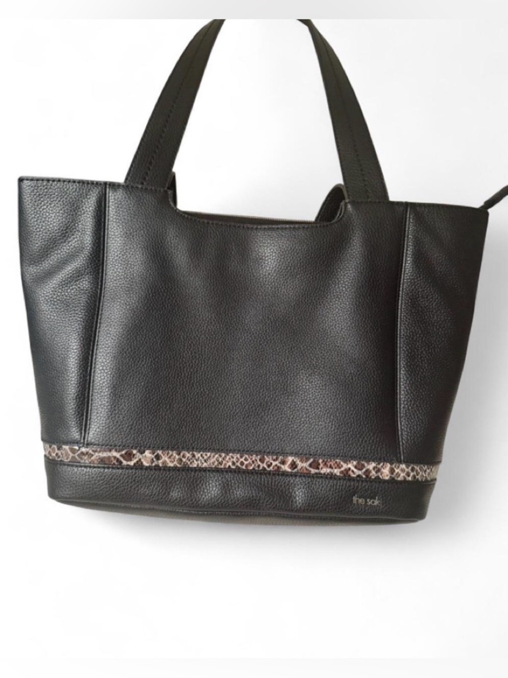 The Sak Leather Tote with Snake-Print Accent - Picture 4 of 7